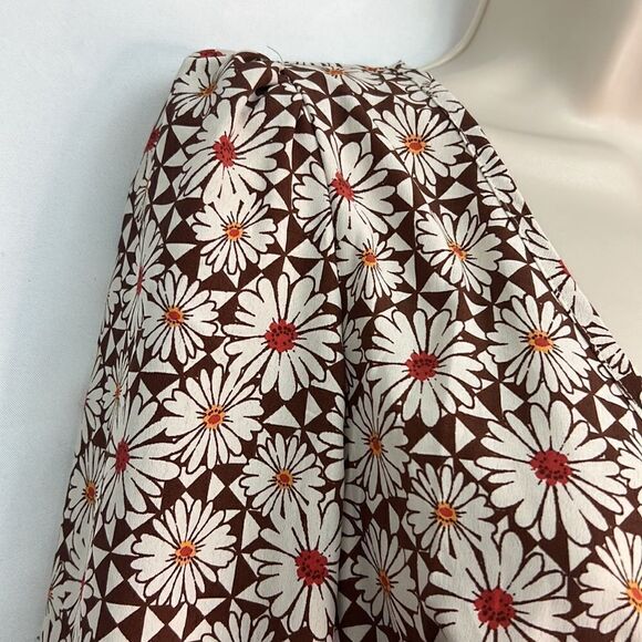 Altar’d State Brown and Ivory floral print wrap top mini dress size small NWT - Picture 4 of 15